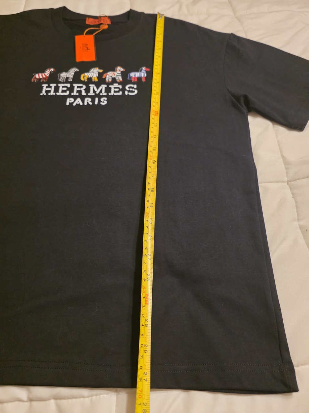 Hermes Paris Men’s Black Logo Graphic Tee For Men Or Women - Picture 5 of 8